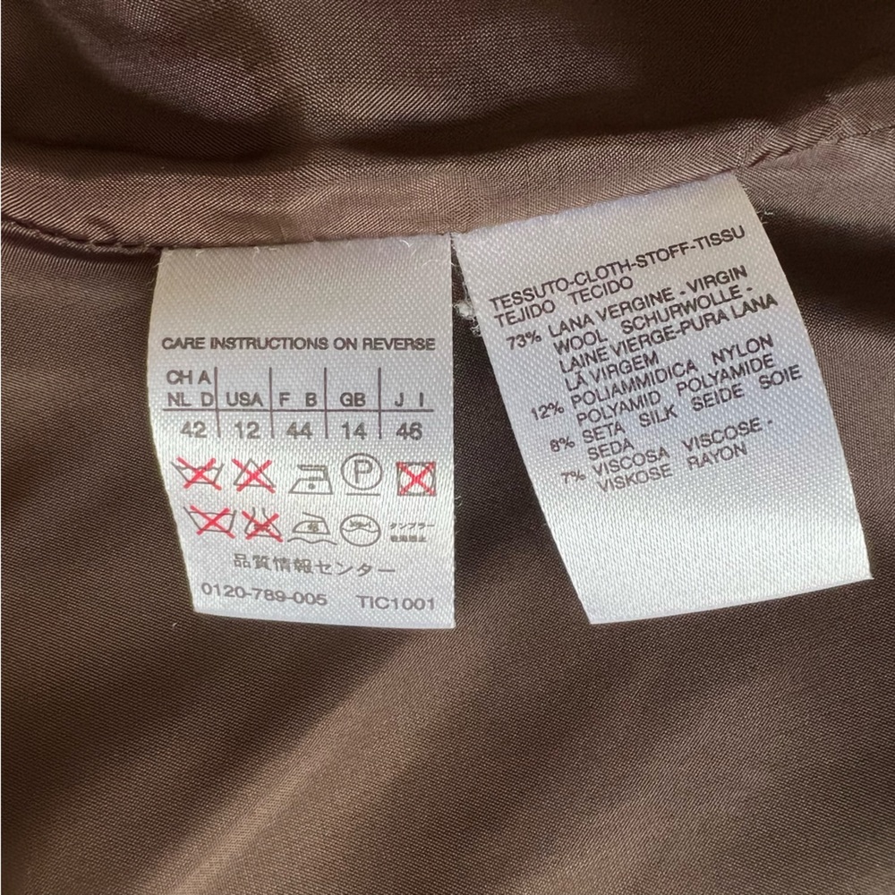 Maxmara Wool Herringbone Collarless Blazer | 12 Us - image 8